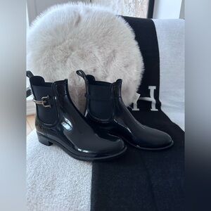 IGOR Elegant Black Ankle Rubber Boots - Spring/Fall- Waterproof -made:Spain